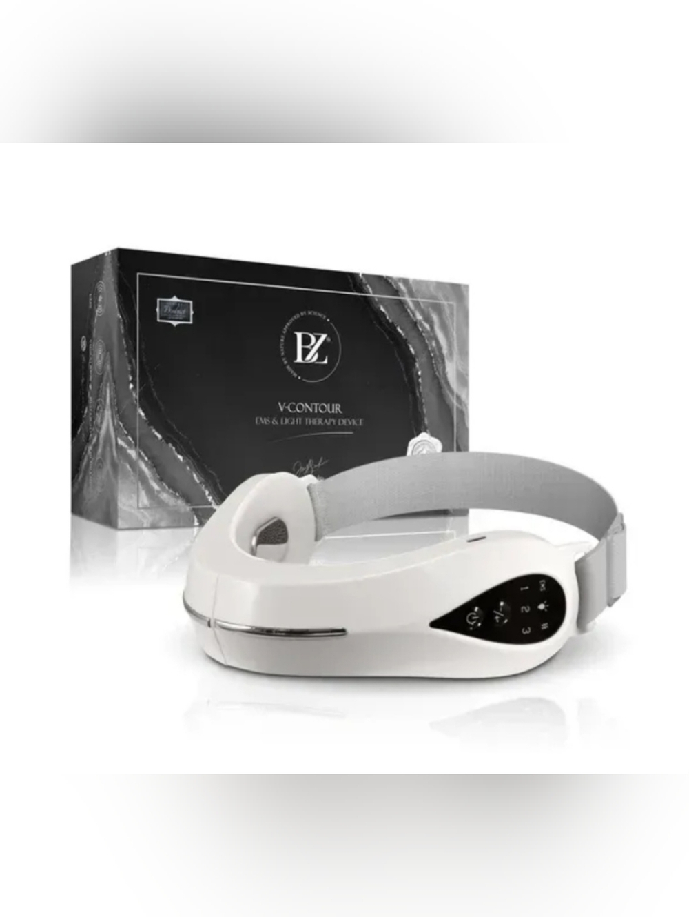 V-Contour EMS & Light Therapy Facial Sculpting Headset - White